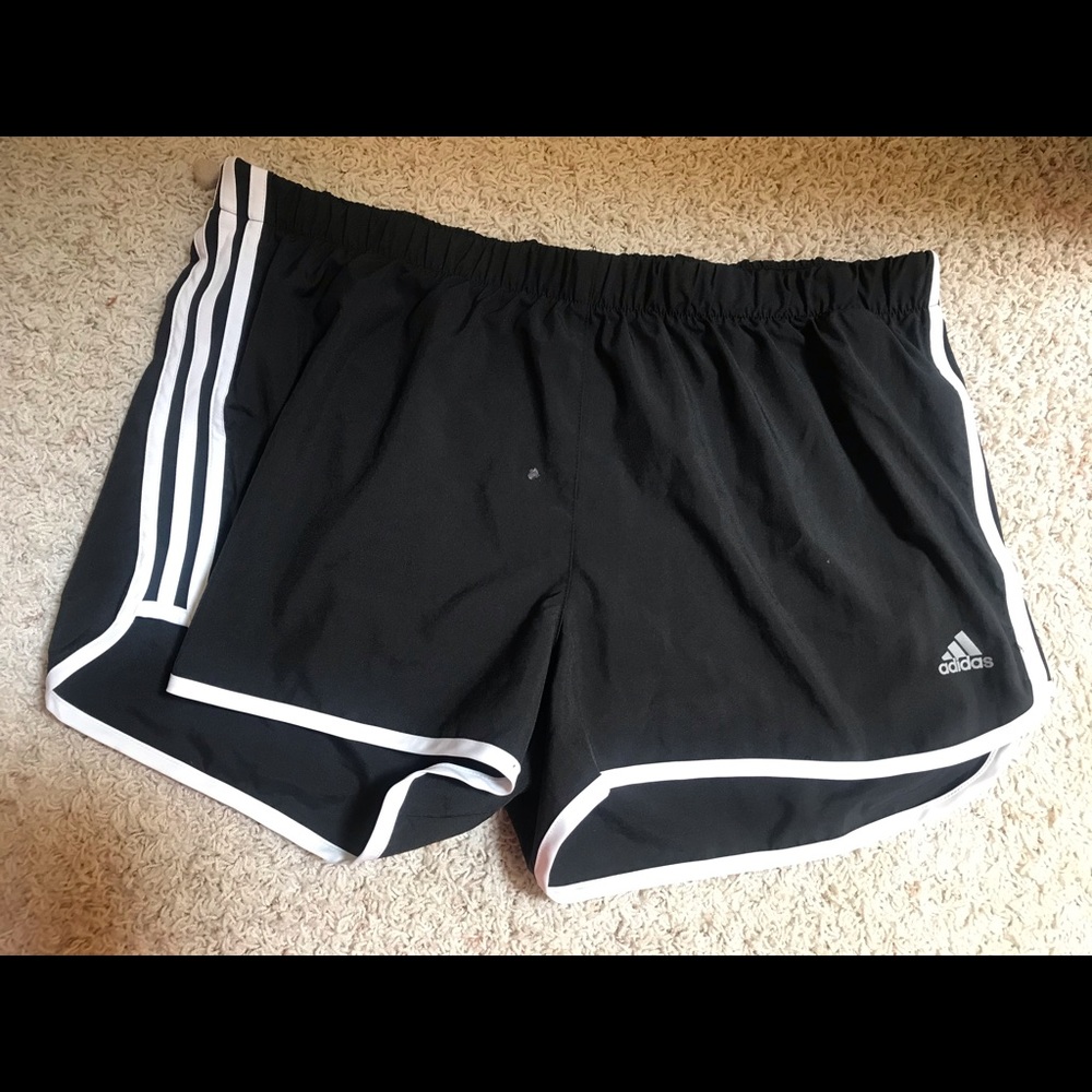 Adidas Black Running Shorts 3” inseam